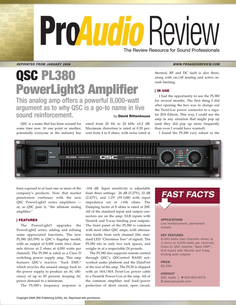 QSC PL380 specification
