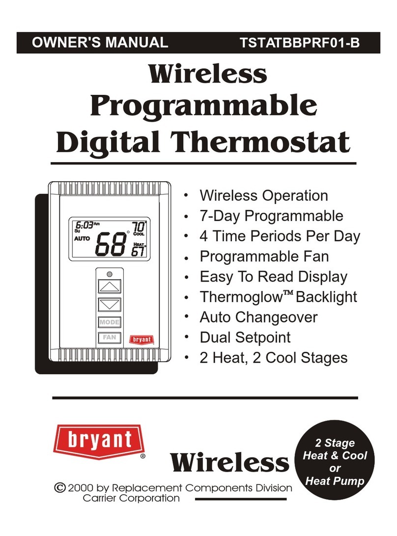 Bryant TSTATBBPRF01-B User manual