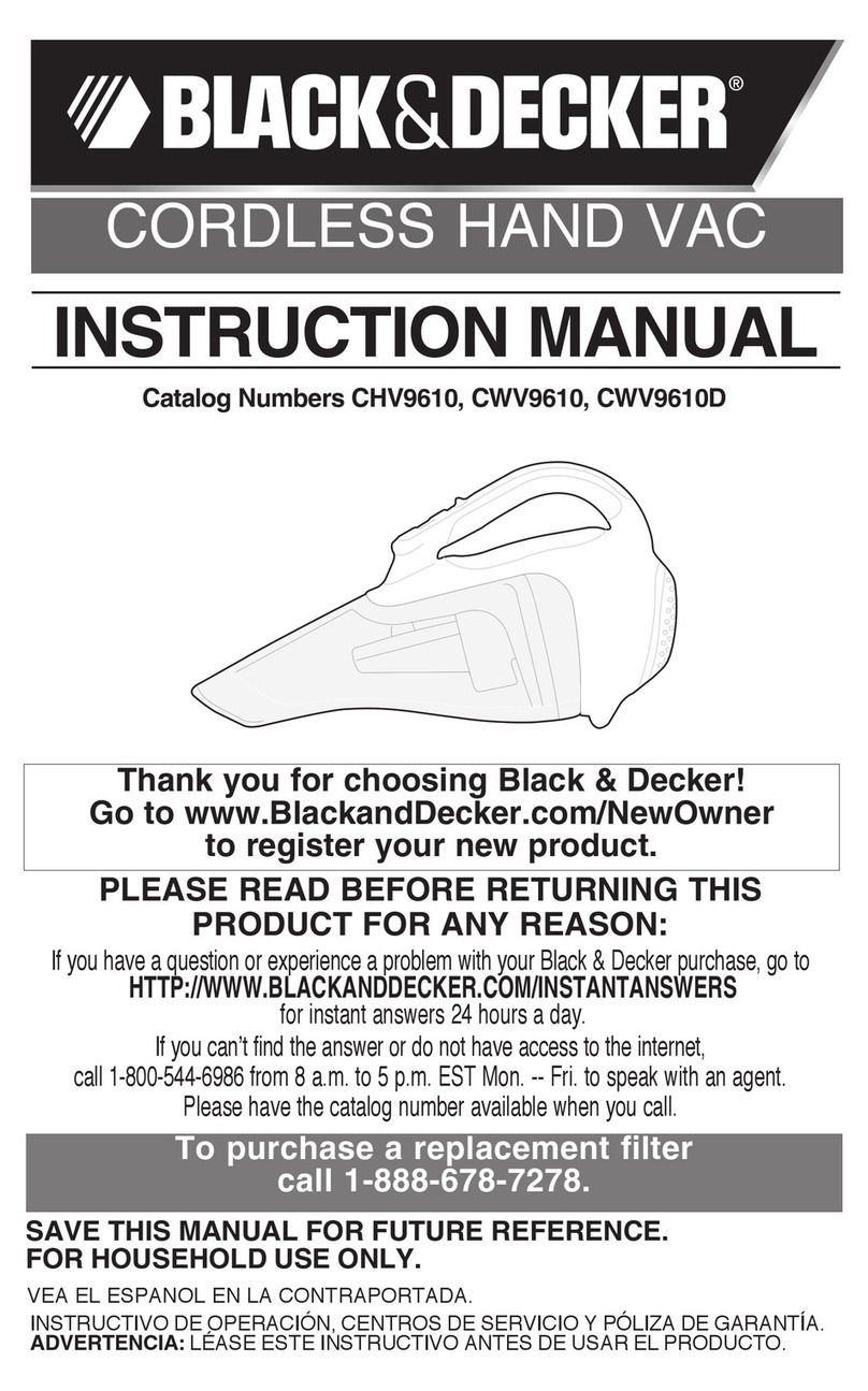 Black & Decker Dust Buster CHV9610 instruction manual