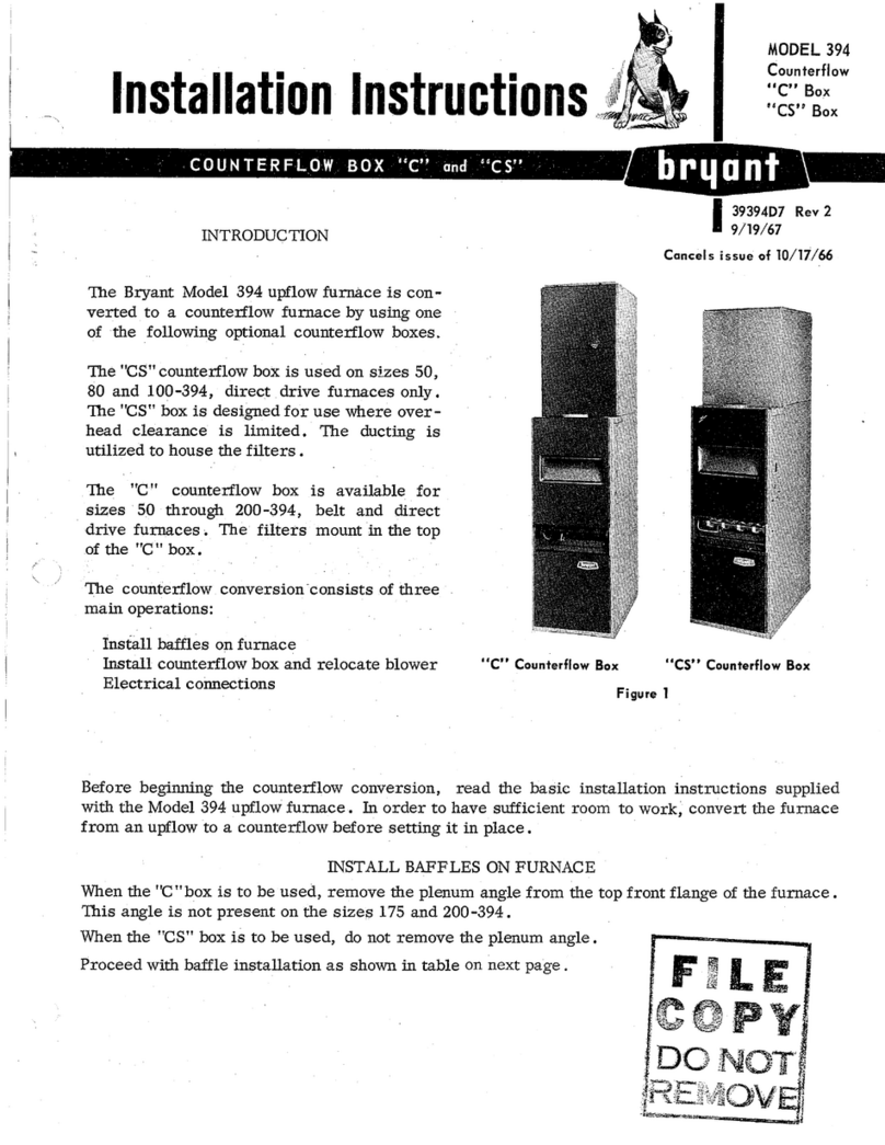 Bryant 394 User manual