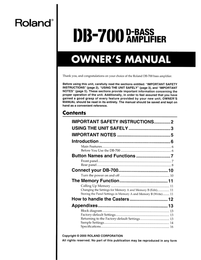 Roland DB-700 User manual