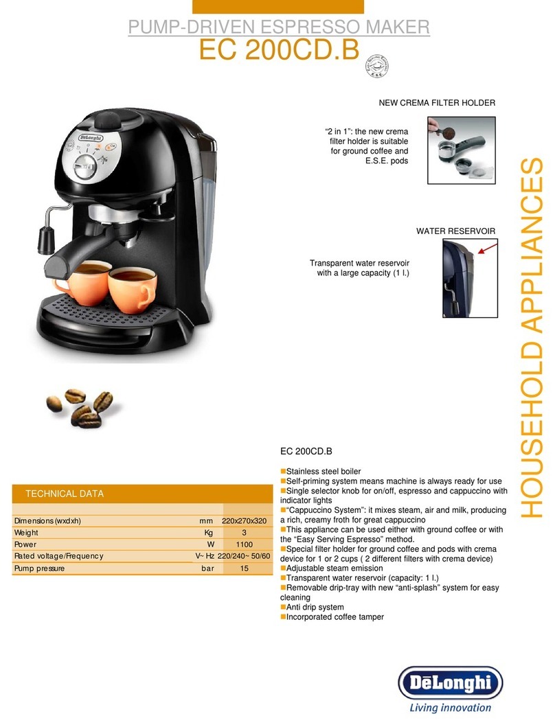 DeLonghi EC 200CD.B User manual