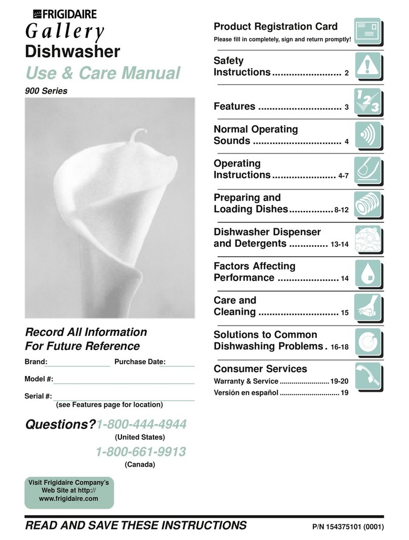 Frigidaire 900 Series Use & care manual