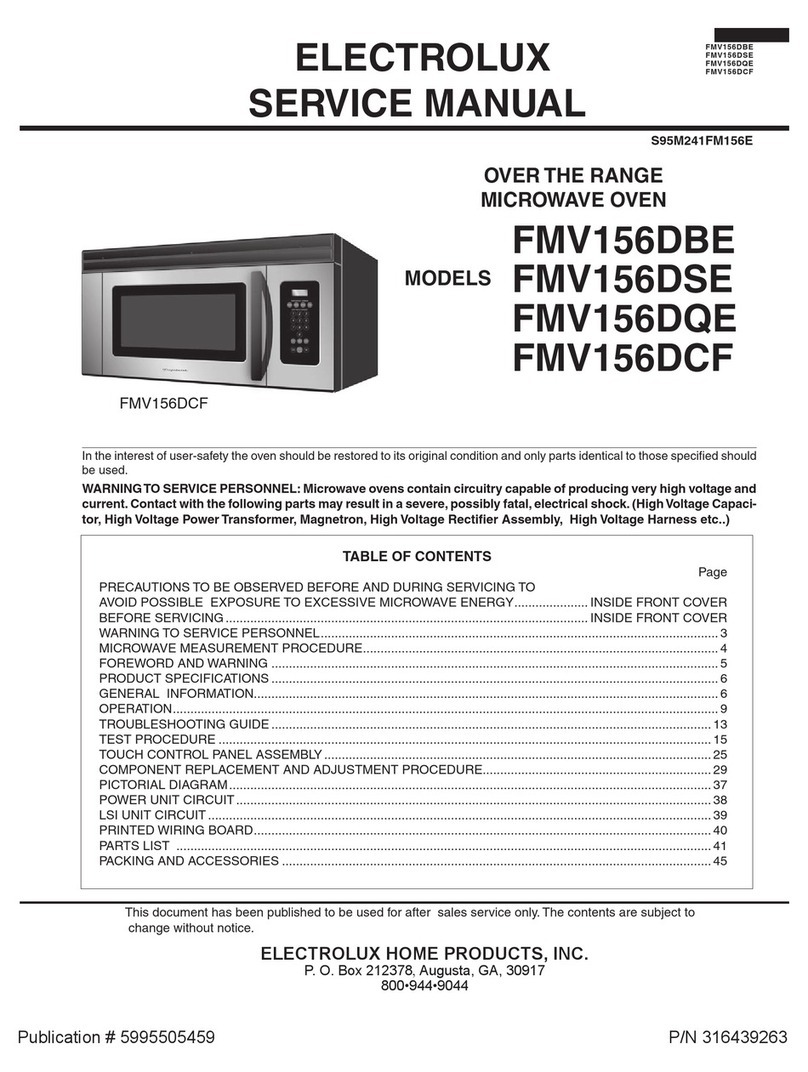 Electrolux FMV156DBE Service manual