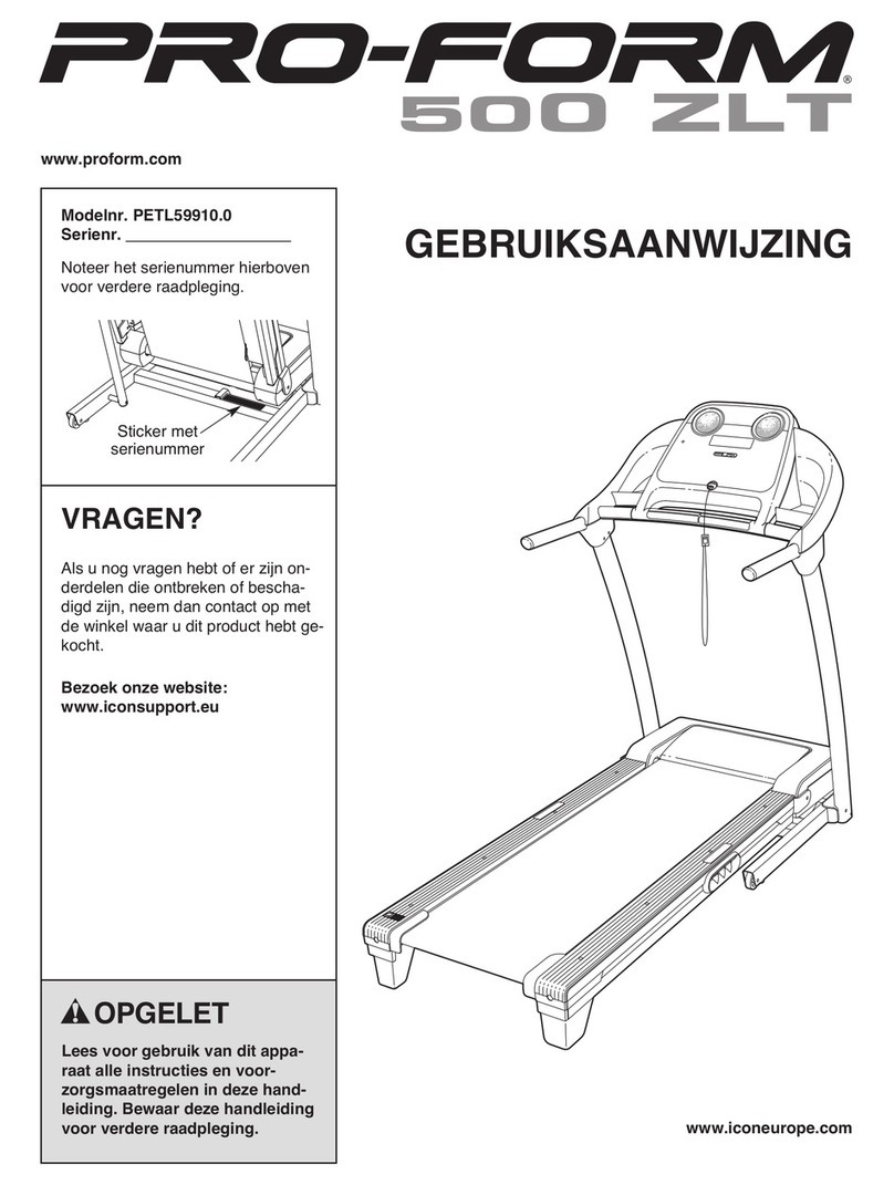 Pro-Form 500 Zlt Treadmill System manual Pro-Form 500 Zlt Treadmill System manual