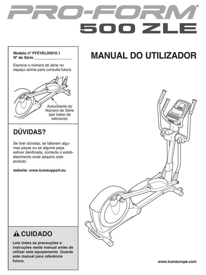 Pro-Form 500 Zle Elliptical Setup guide Pro-Form 500 Zle Elliptical Setup guide