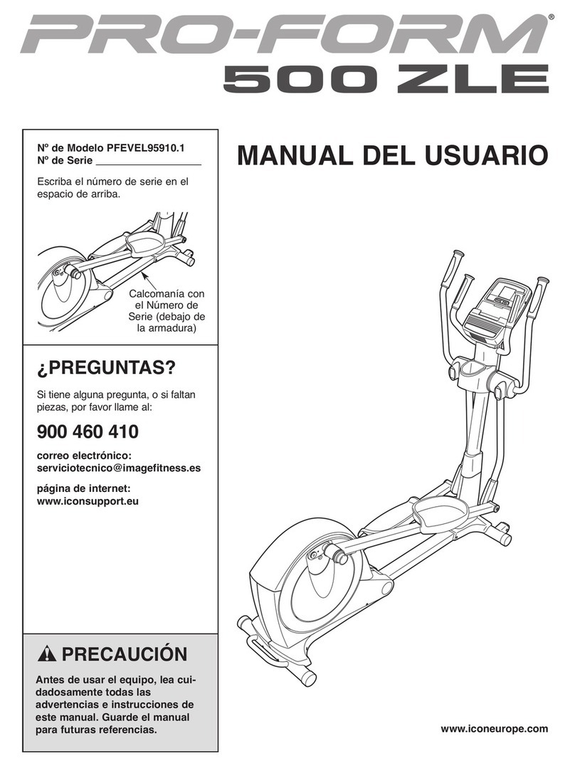 Pro-Form 500 Zle Elliptical User guide