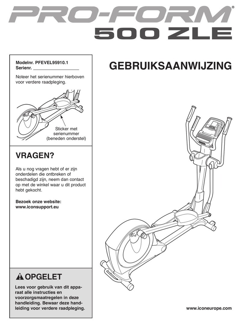 Pro-Form 500 Zle Elliptical System manual Pro-Form 500 Zle Elliptical System manual