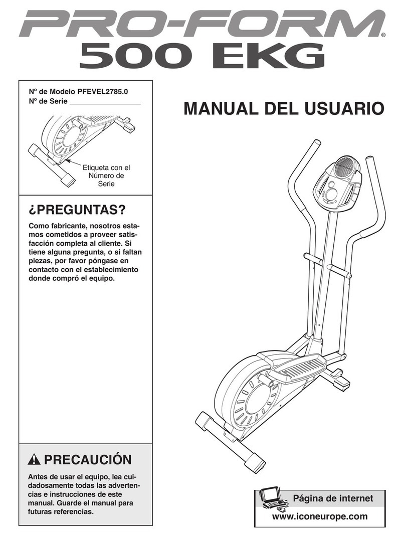 Pro-Form 500 Ekg Elliptical User guide Pro-Form 500 Ekg Elliptical User guide
