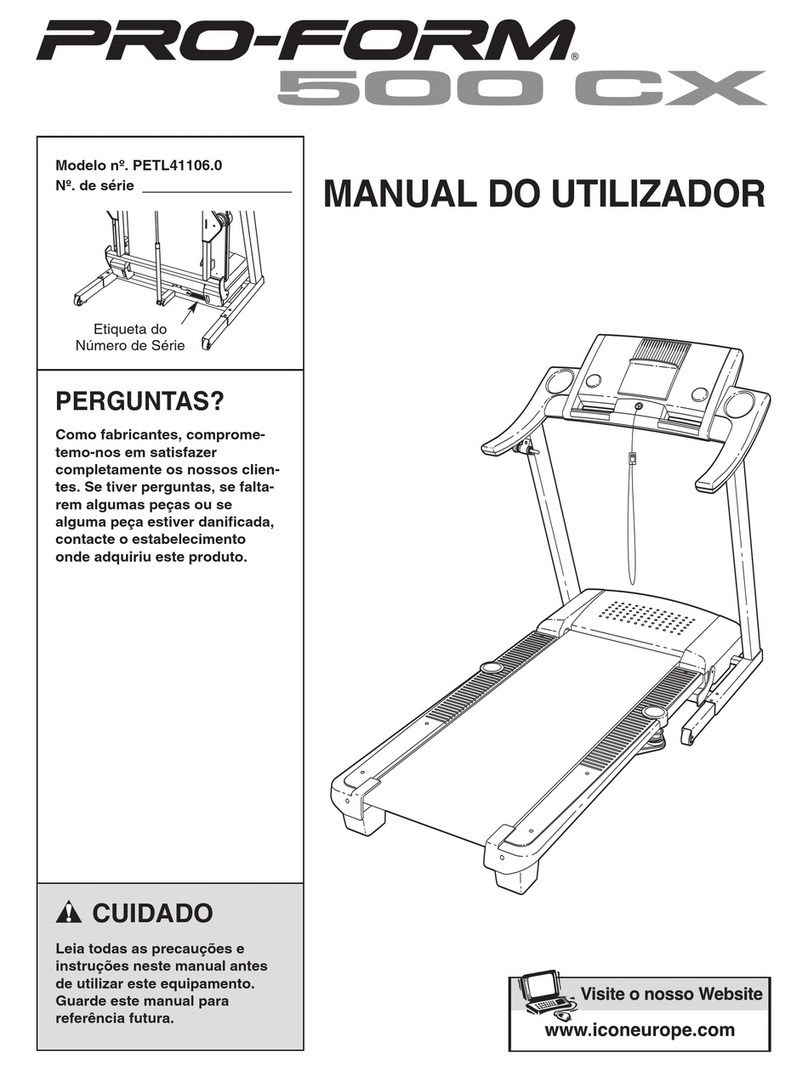 Pro-Form 500 Cx Treadmill Setup guide