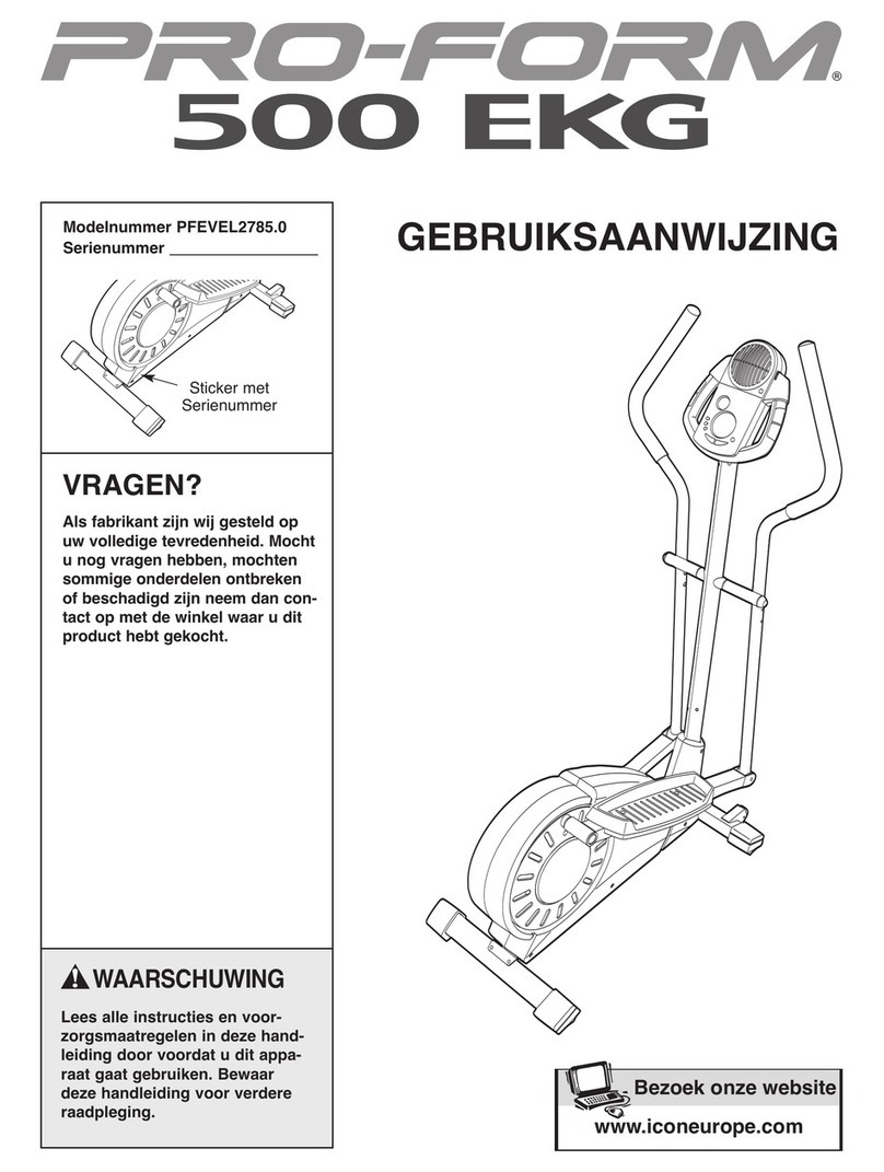 Pro-Form 500 Ekg Elliptical System manual Pro-Form 500 Ekg Elliptical System manual