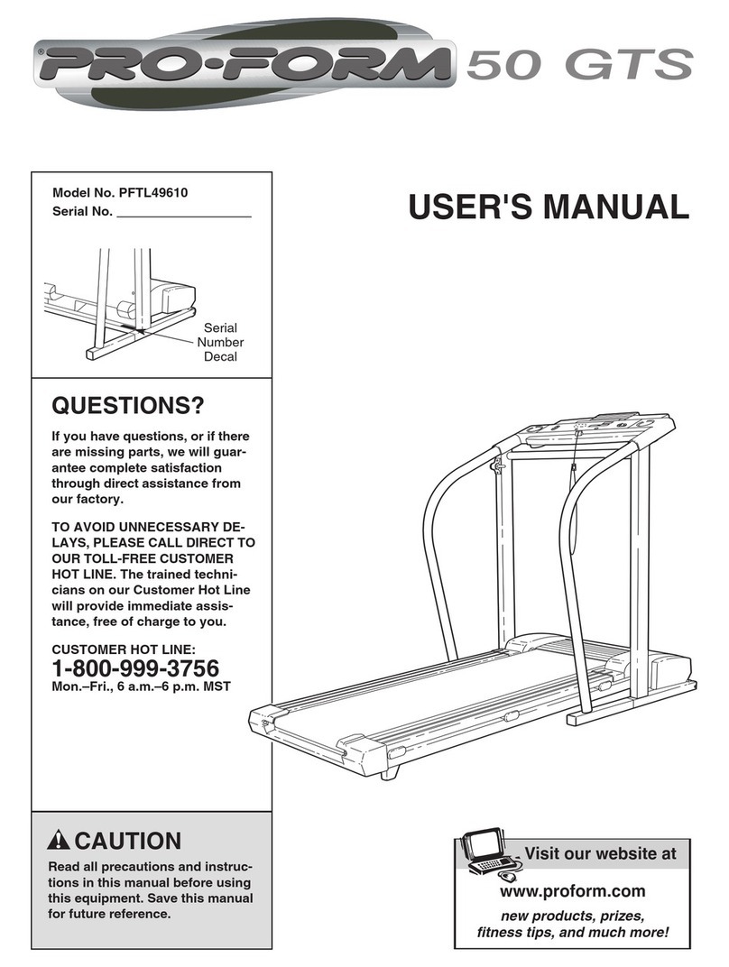Pro-Form 50 Gts User manual