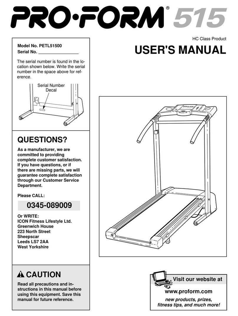 Pro-Form 515 User manual