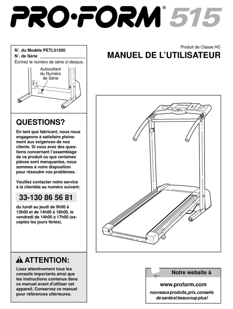 Pro-Form 515 User manual Pro-Form 515 User manual