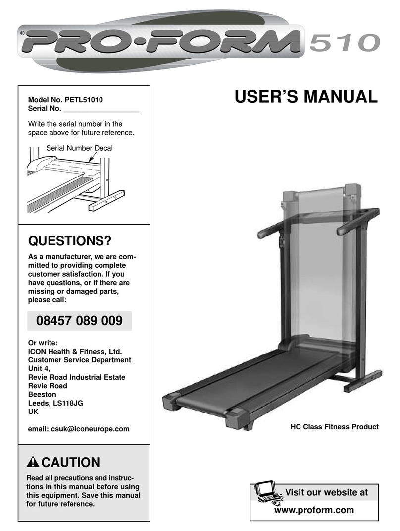 Pro-Form RESTORATION 510 manual