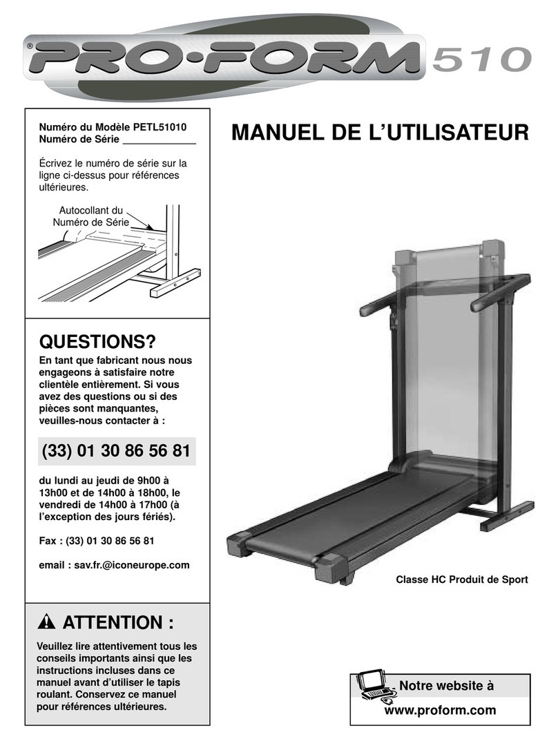 Pro-Form RESTORATION 510 User manual Pro-Form RESTORATION 510 User manual