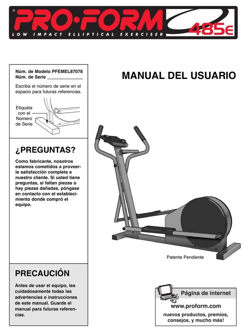 Pro-Form 485 E Elliptical User guide