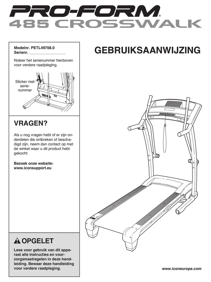 Pro-Form 485 Crosswalk Cwl Treadmill System manual Pro-Form 485 Crosswalk Cwl Treadmill System manual