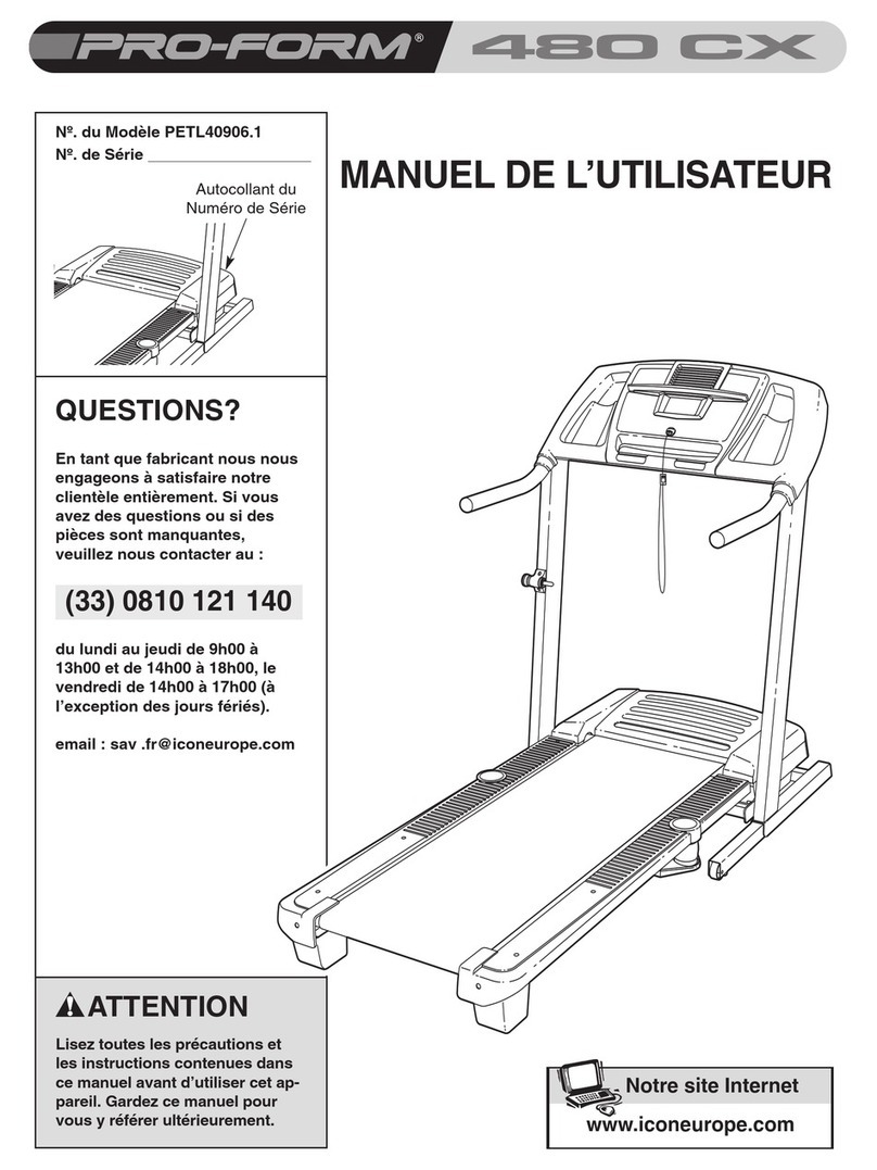 Pro-Form 480 Cx Treadmill User manual