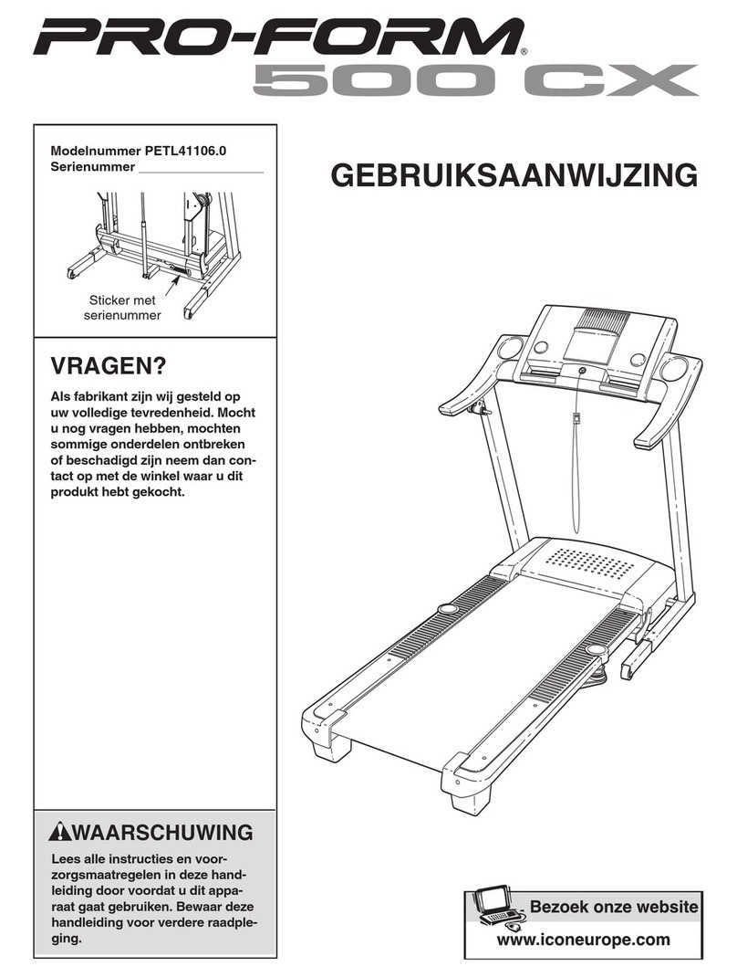 Pro-Form 500 Cx Treadmill System manual Pro-Form 500 Cx Treadmill System manual