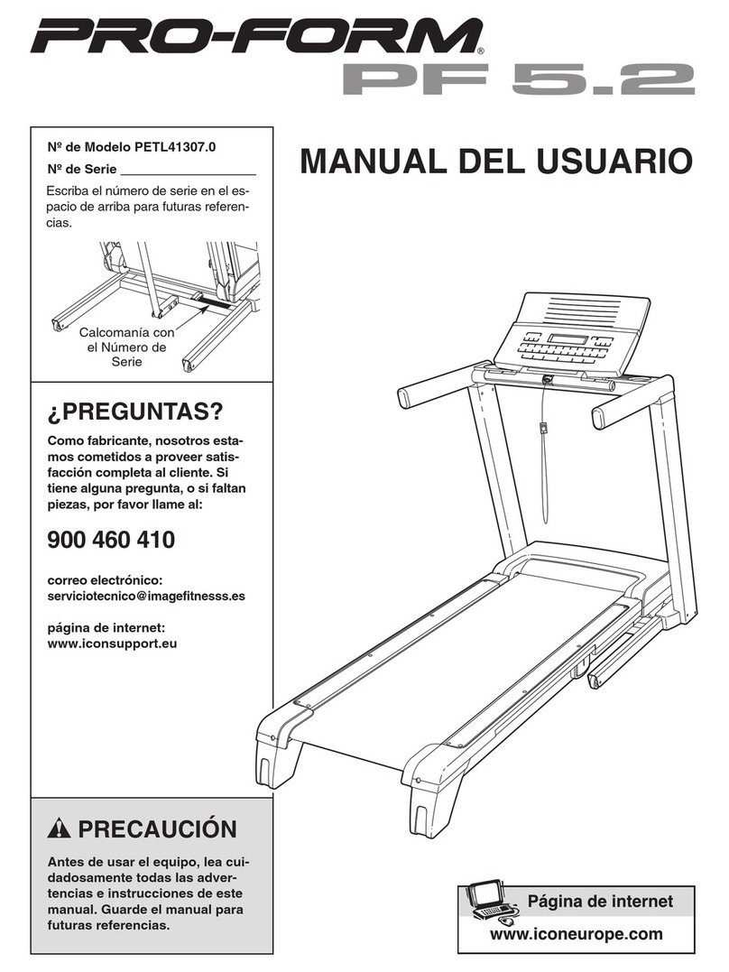 Pro-Form 5.2 Treadmill User guide
