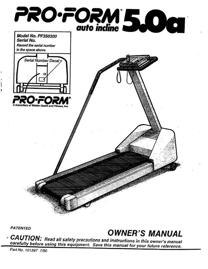 Pro-Form 5.0a owner's manual