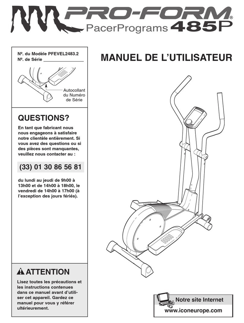 Pro-Form 485 P Elliptical Manuel de l'utilisateur