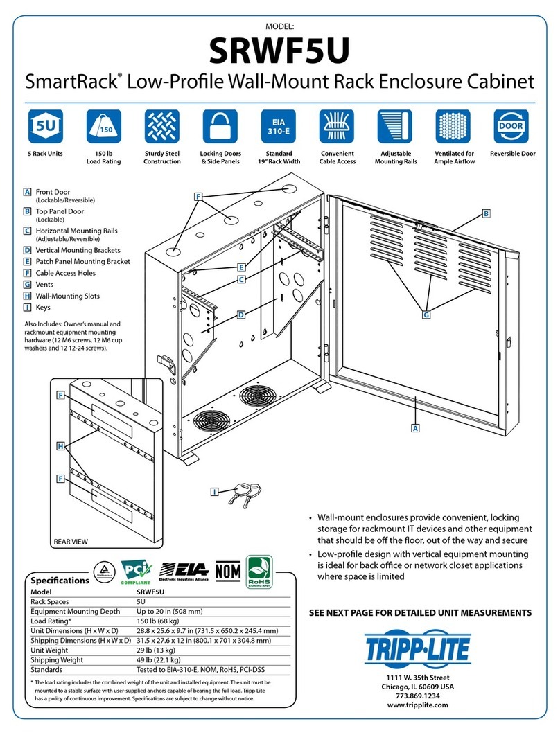 Tripp Lite SmartRack SRWF5U User manual Tripp Lite SmartRack SRWF5U User manual