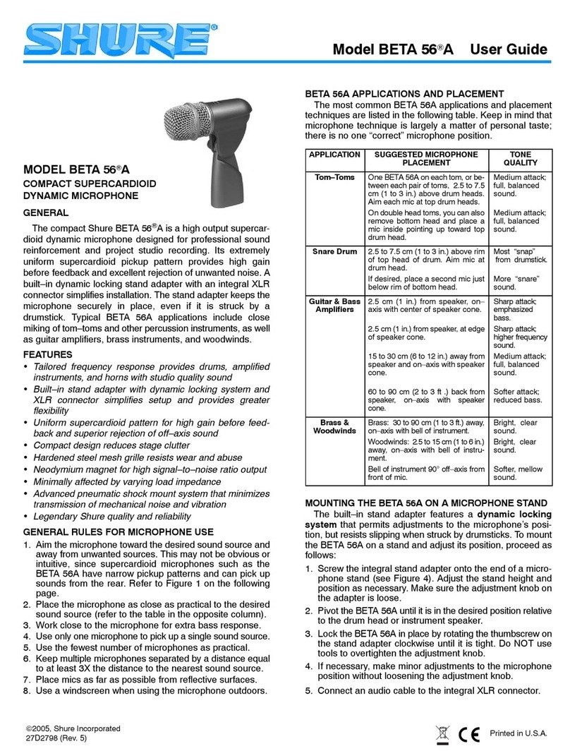 Shure BETA 56A user guide