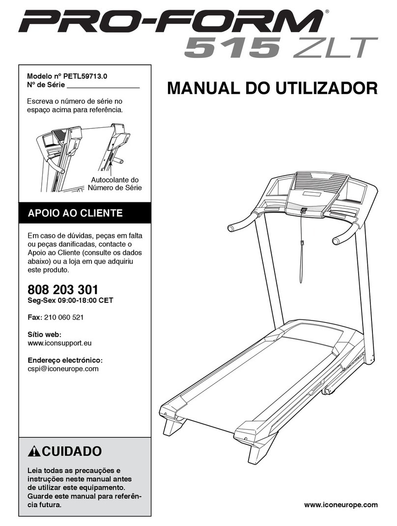 Pro-Form 515 Zlt Treadmill Setup guide