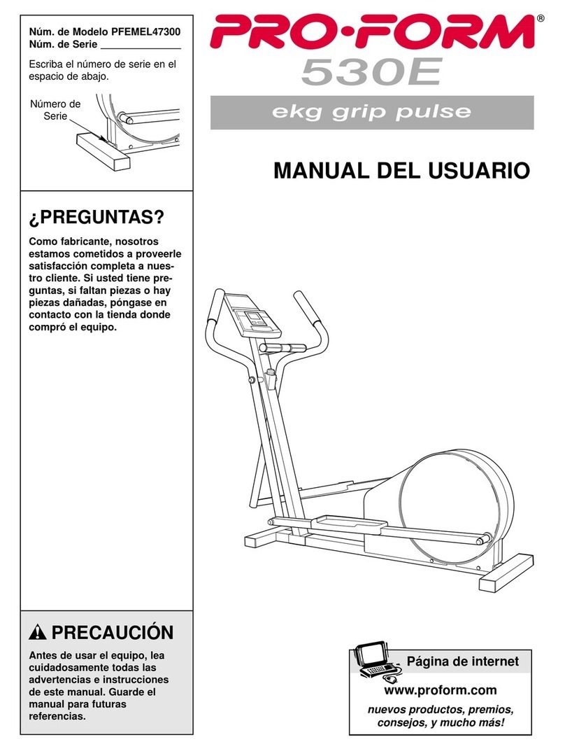 Pro-Form 530e User guide Pro-Form 530e User guide