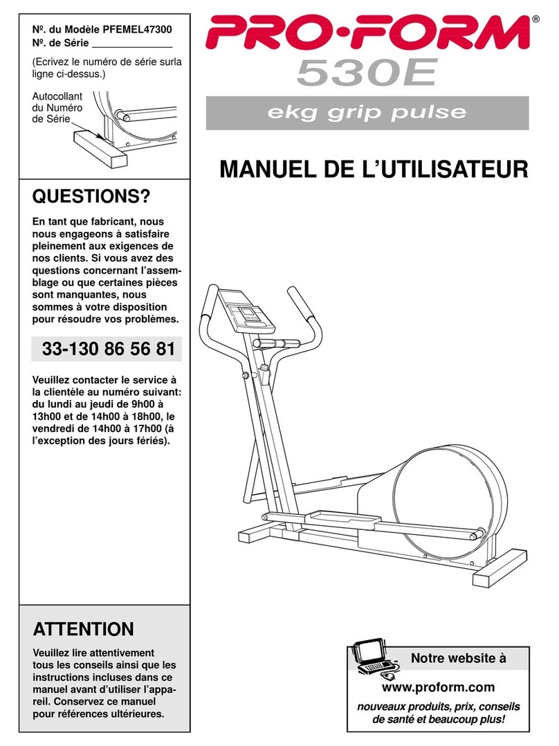 Pro-Form 530e User manual