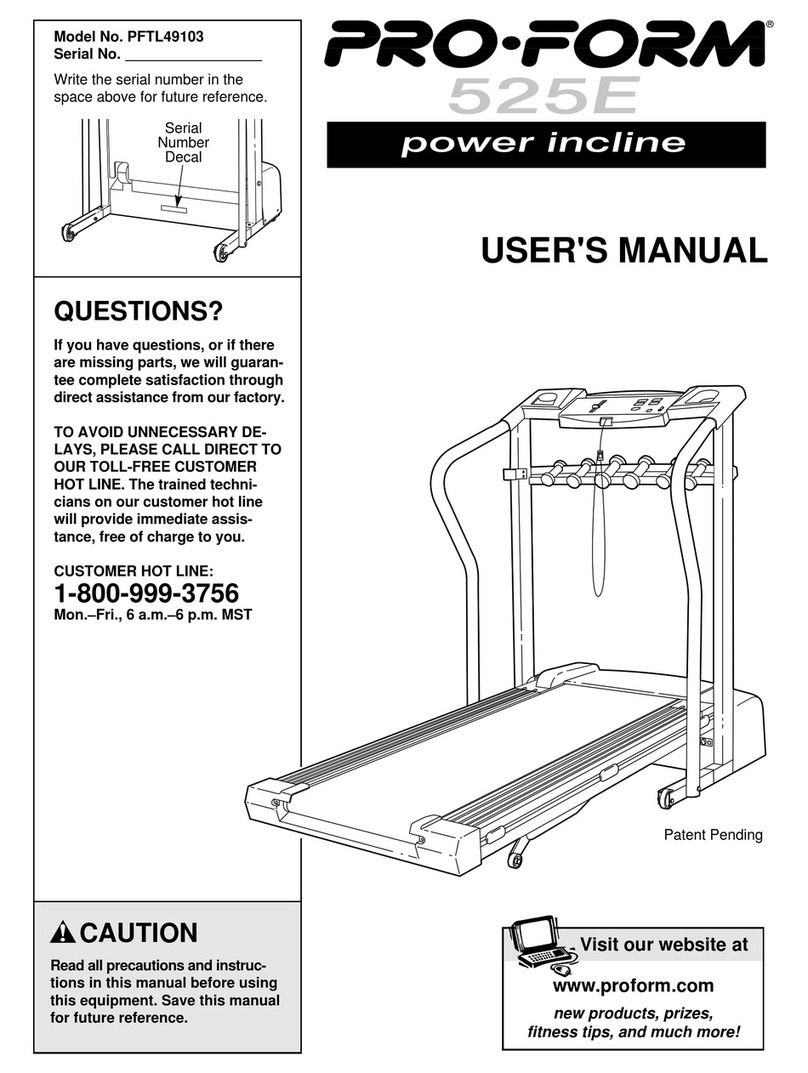 Pro-Form 525E User manual