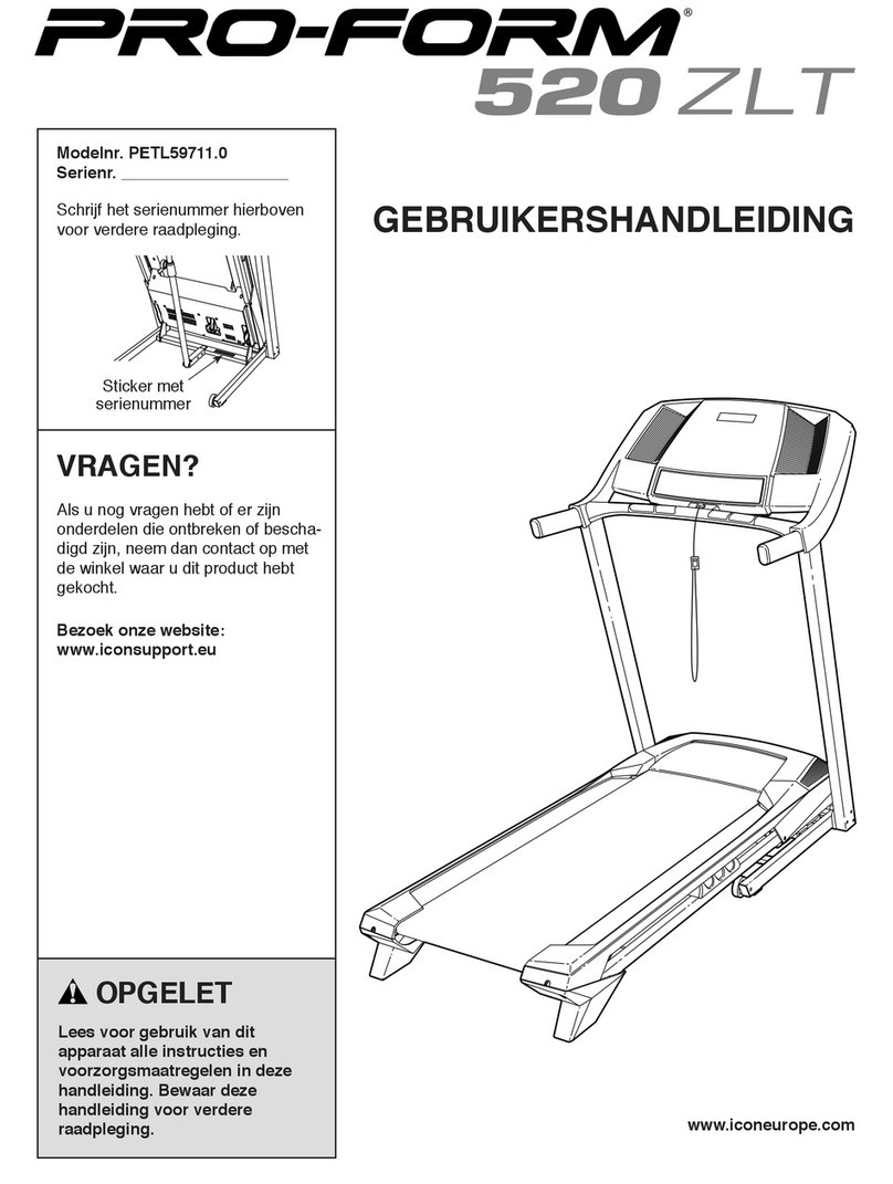 Pro-Form 520 Zlt Treadmill Gebruikershandleiding