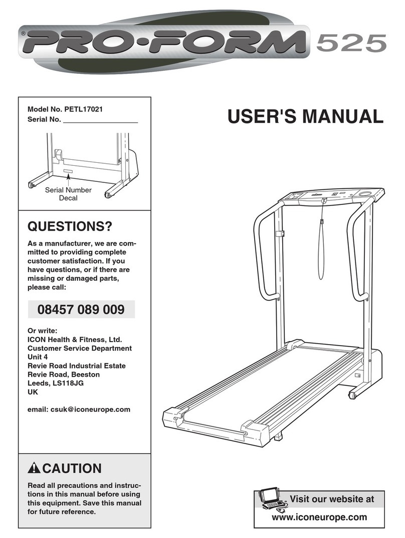 Pro-Form CrossWalk Advanced 525 User manual Pro-Form CrossWalk Advanced 525 User manual
