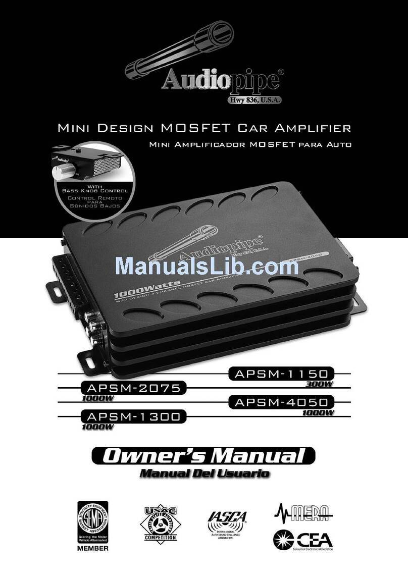 Audiopipe APSM-1150 owner's manual