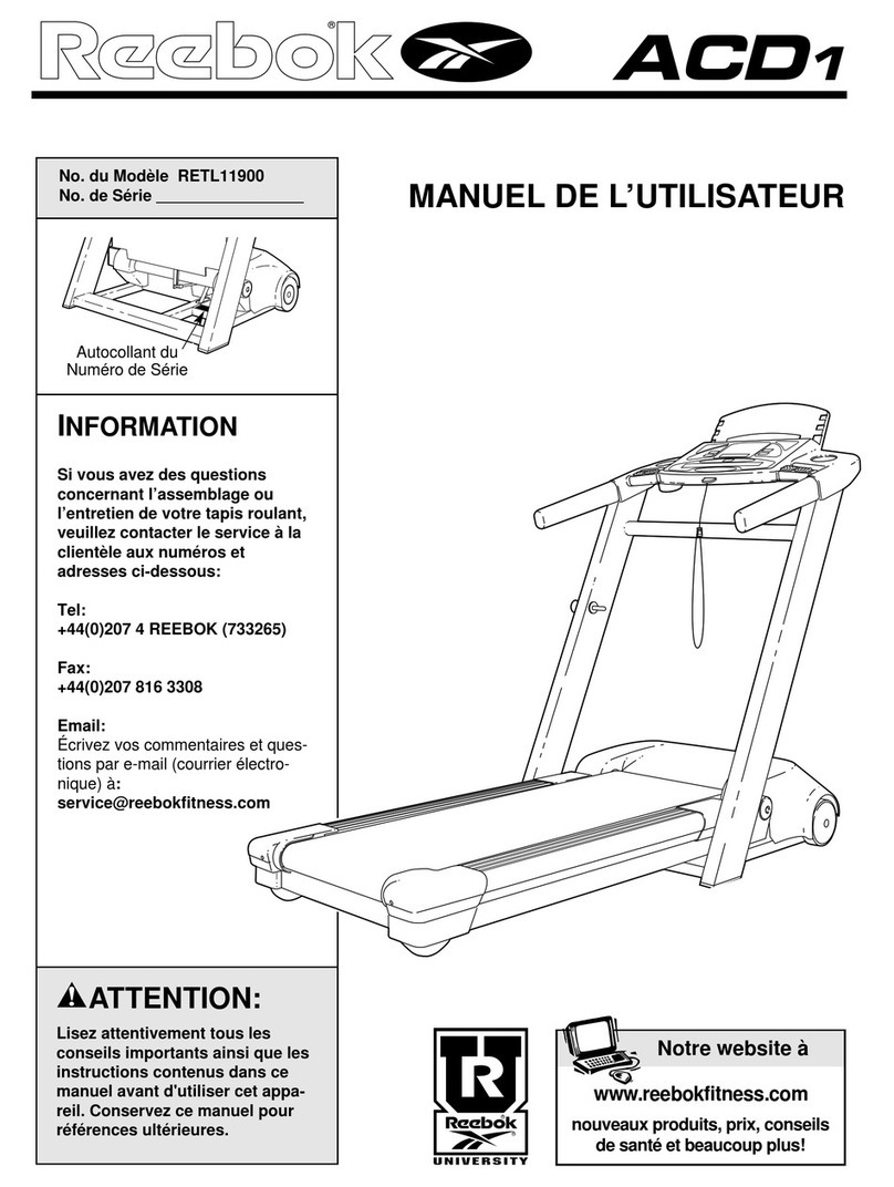 Reebok ACD 1 Manuel de l'utilisateur