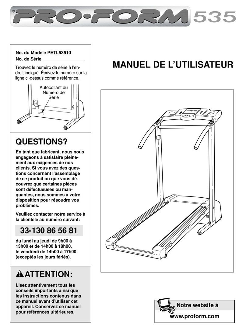 Pro-Form 535 User manual