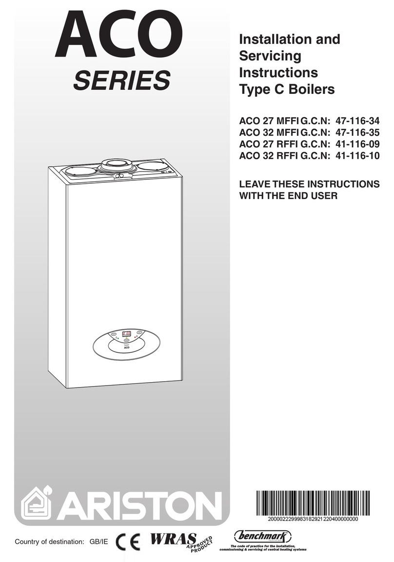 Ariston ACO 32 RFFI Installation and servicing instructions