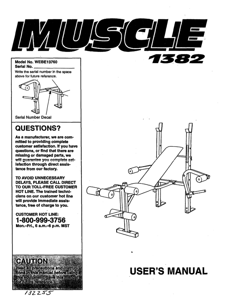Weider 1382 Series user manual