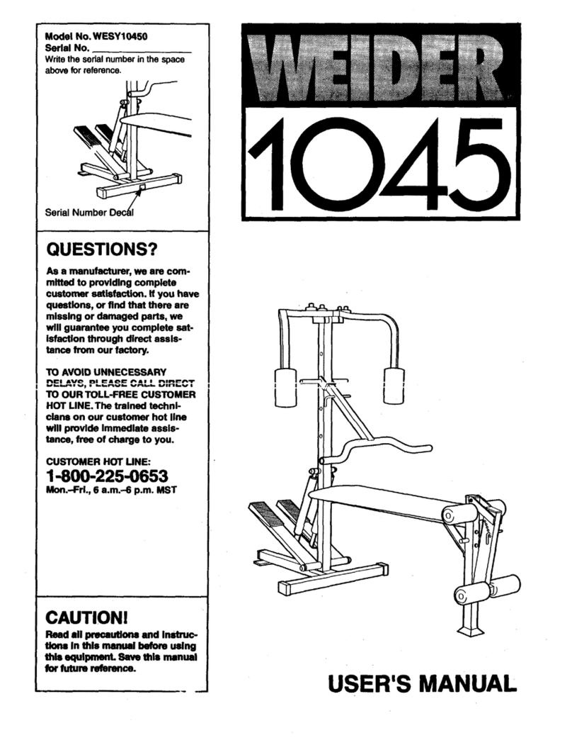 Weider 1045 User manual