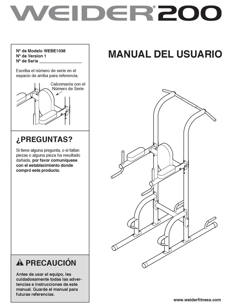 Weider 200 Bench User guide