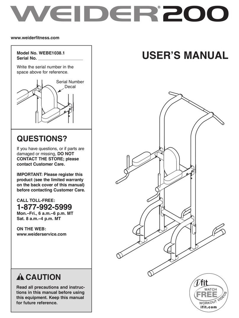 Weider 200 Bench manual