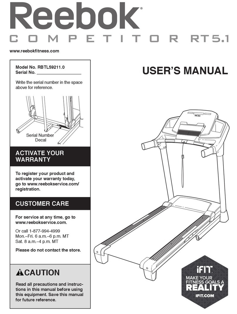 Reebok Competitor Rt 5.1 Treadmill user manual