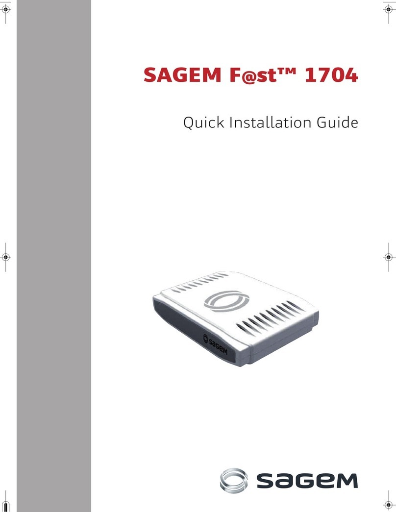 Sagem F@st 1704 Quick installation guide