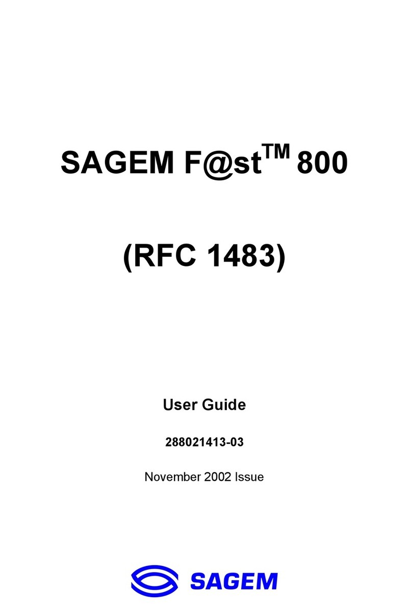 Sagem F@st 800 (RFC 1483) user guide
