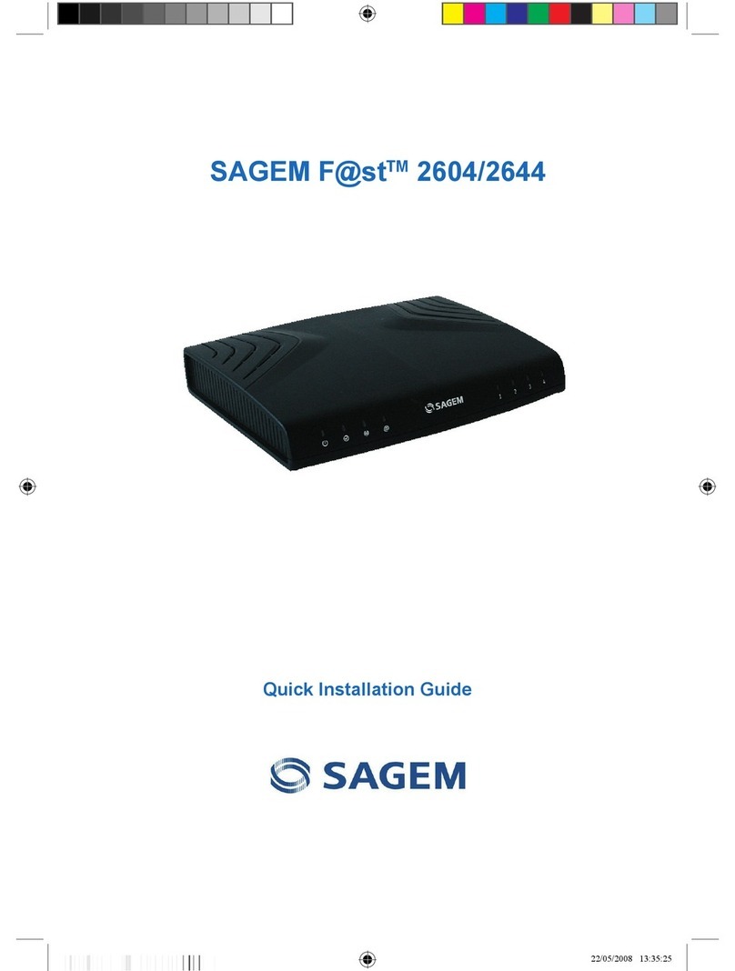 Sagem 2604 Quick installation guide
