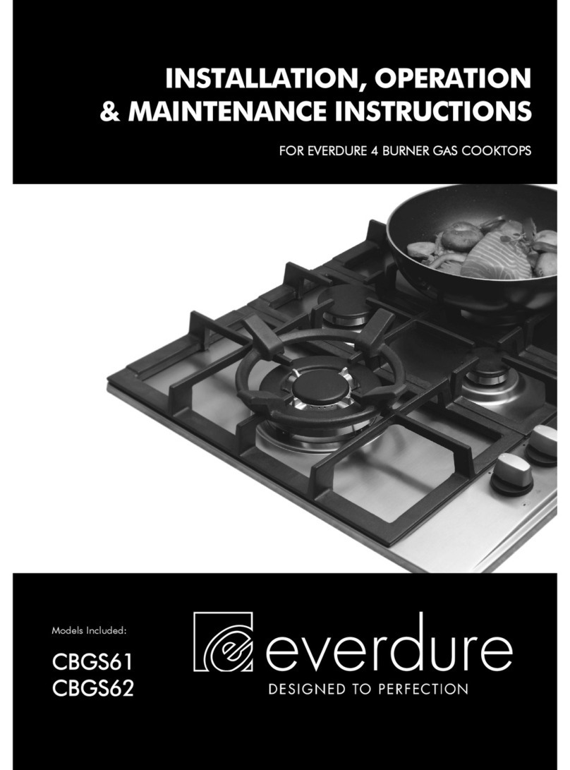 Everdure CBGS61 Installation, operation & maintenance instructions