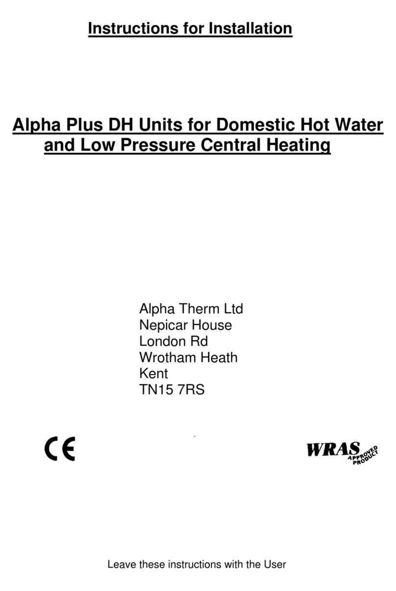 Alpha Alpha Plus DH Units Instructions for installation