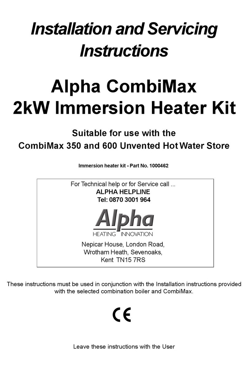 Alpha Alpha CombiMax 2kW Installation and servicing instructions